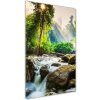 Vertikálny foto obraz sklenený Vodopád v lese 50x100 cm