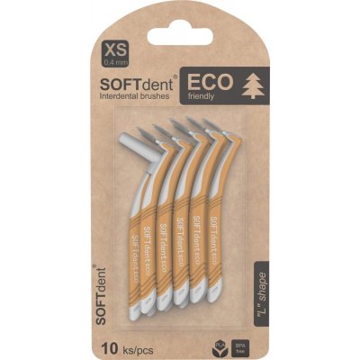SOFTdent Eco mezizubní kartáček XS zahnutý 0,4 mm, 10 ks