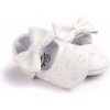 Topánočky, balerínky pre dievčatká BIELE na KRST, pre nechodcov, 3-6 mesiacov, veľkosť 16/17, 10,5 cm