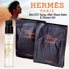 Hermes Terre D Hermes EDT 2 ml + balzam po holení 2 x 6 ml + sprchový gél 2 x 8 ml darčeková sada