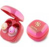 Bluetooth sluchátka Guess Guess GUTWSJ144ESF TWS + dokovací stanice fuchsie/fuschia Iridescent 4G Tištěné logo