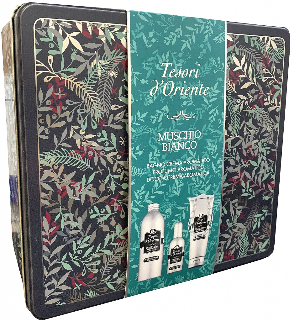 Tesori d´Oriente Muschio Bianco pena do kúpeľa 500 ml + sprchový krém 250 ml + parfum 100 ml darčeková sada