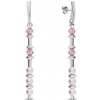 Strieborné náušnice ružové so Swarovski Elements Clematis K58105328RLR Light Rose