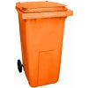 Plastová nádoba na odpad ELKOPLAST 240 l - oranžová C