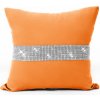 Obliečka na vankúš so zirkónmi 40x40 cm oranžová
