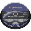 1x10 Verbatim M-Disc BD-R BluRay 25GB 4x Speed Cakebox printable