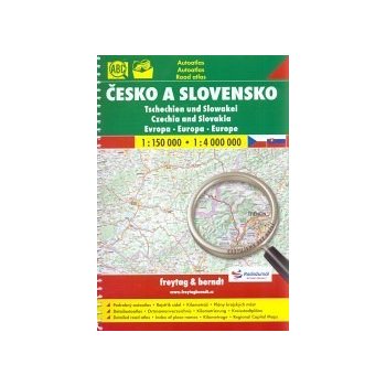 Česko a Slovensko 1:150 000 1:4 000 000 freytag a berndt