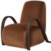 Ferm Living Kreslo Buur Devoré Velvet Rust – červenohnedé