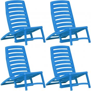 Germany 45626 Skladacie plážové stoličky 4 ks modré plastové od 65,99 € -  Heureka.sk