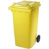 Kinekus Plastová popolnica 240L, žltá, kuka