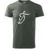 Fotbalista silueta - Klasické pánske tričko vyššej gramáže - 3XL ( Tmavá bridlica (sivá so zeleným nádychom) )