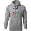Volejbal volá - Mikina pánska Cape s kapucňou - 5XL ( Tmavosivý melír )