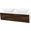 Dreja Umývadlová skrinka INVENCE SZZ 125 (2 umývadlá Triumph) - L01 Biela vysoký lesk / D06 Orech