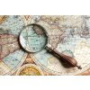 Dimex, fototapeta MS-5-1530 Lupa a stará mapa 375 x 250 cm