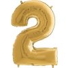 Lievik balónek číslo 2 zlatý 66 cm - Grabo