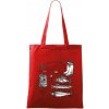 Rybársky set - Taška bavlnená - 42 x 38 cm ( Červená )