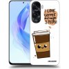 Picasee silikónový prehľadný obal pre Honor 90 Lite 5G - Cute coffee