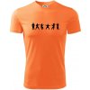 Karate postavy - Pánske tričko Fantasy športové - 2XL ( Neon mandarine )