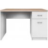 Tempo Kondela PC stôl 1D1S, biela/dub sonoma, TOPTY TYP 09
