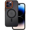 Tel Protect Magnetic Carbon Case pre Iphone 15 Plus Black-orange
