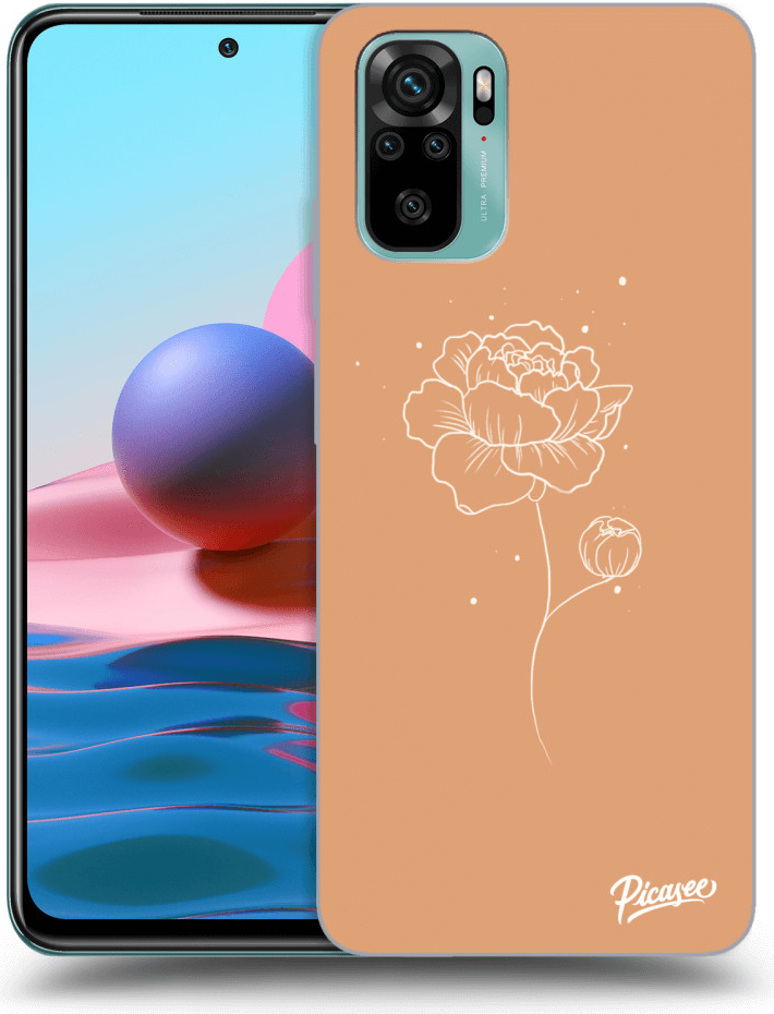 Púzdro Picasee silikónové Xiaomi Redmi Note 10 - Peonies čiré