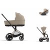 Cybex Platinum CYBEX e-Priam Travel Set + Cloud T Plus i-Size cosy beige 2024 rose gold