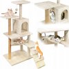 Škrabadlo pre mačky, 6 úrovní, vysoký strom, domček, pelech s hračkou Mersjo