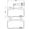 Sada brzdových platničiek, vždy 4 kusy v sade BREMBO P 85 104 (P85104)