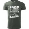 1965 v kocke - Klasické pánske tričko vyššej gramáže - 3XL ( Tm. bridlica (šedozelená) )