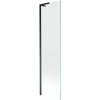 Mexen Next L, 1-krídlová vaňová zástena 50 x 150 cm, 6mm číre sklo, čierny profil, 895-050-000-03-00-70