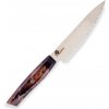 Dellinger Malý loupací nůž Utility 130 mm Dellinger® Resin Mesh Gold Damascus