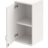Hobis Policová skriňa Strong, zámok, L,horná, 40x76,8x40 cm, biela/biela