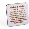 Drevená magnetka gravírovaná