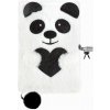 Pamätník so zámkom, plyšový, rozmer 24x22x2cm, motív Panda