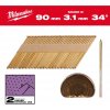 Milwaukee 4932492605 Páskované rámové hřebíky s D-hlavou 34°, 90 mm SS/G/SC2 (2 200 ks)
