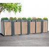 Westmann Planta oceľový box na odpadkové koše 6x240 litrov, antracit 84 x 396 x 124 cm, WMHHWTC-66