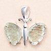 Nefertitis Turmalín motýľ prívesok striebro Ag 925 LOT84 NF52789 - 1,2 cm, 1,5 g