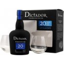 Dictador 20y 40% 0,7 l (dárčekové balenie 2 poháre)