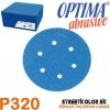 Brúsny papier pre excentrickú brúsku, P320, Priemer: 150mm, 6 dier, 100 kusov