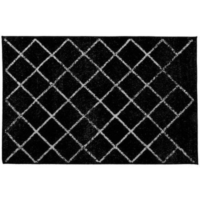Tempo Kondela Koberec, čierna/vzor, 100x150 cm, MATES TYP 1