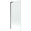Mexen Next L, 1-krídlová vaňová zástena 80 x 150 cm, 6mm číre sklo, čierny profil, 895-080-000-03-00-70