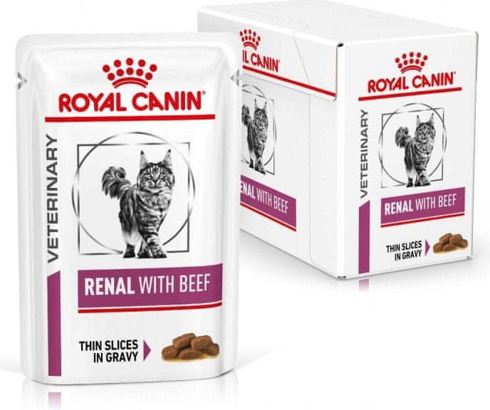 Royal Canin renal beef cat pouch 12 x 85 g