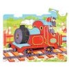 Bigjigs Toys Drevené puzzle vlak 9 dielikov