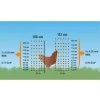 Sieť pre hydinu elektrifikovateľná,106cm,s 1 špicou, 50m, oranžová
