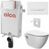 Alcadrain Set modul na stenu, WC Urban Rimless, sedadlo s tlačidlom, biela matná M1876 KAE035 1 set
