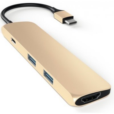 Satechi USB-C Slim Multiport adaptér - Gold Aluminium ST-CMAG