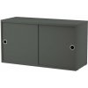 String Komoda String Cabinet With Sliding Doors 78 x 30, dark grey