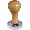 Buna café tamper, dub, lak, 57 mm, nerez lesk, plochý