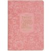 Christian Art Gifts Inspirational Zippered Journal, Those Who Trust in the Lord Wide Ruled Notebook, Isa. 40:31 Bible Verse, Coral Vegan Leather, 336