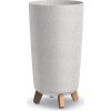 Prosperplast Kvetináč GRACIA TUBUS SLIM ECO WOOD | biely Varianta: 23,9 cm